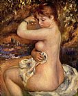 Pierre Auguste Renoir Famous Paintings - After The Bath 1888